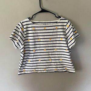 Embroidered Sun Setlist Boxy Top in Stripe